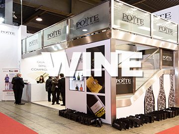 Allestimento per eventi del vino